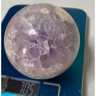 ジオード ピンクアメジスト スフィア パワーストーン 結晶 浄化 笑口の