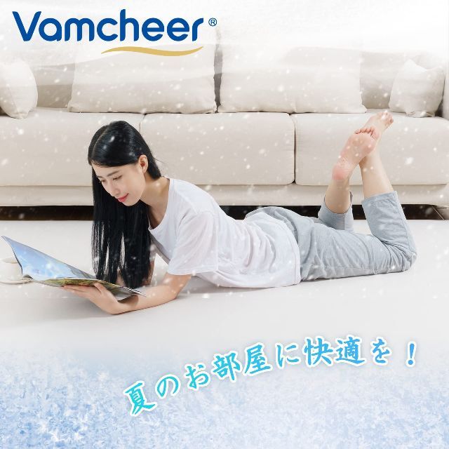 Vamcheer ラグ カーペット 夏用 ラグマット 低反発 接触冷感 135x 3