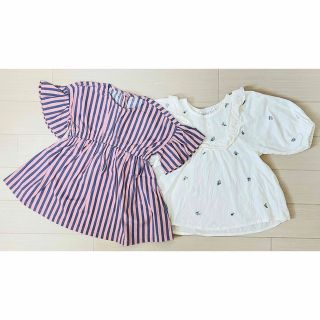 ベベ(BeBe)の80サイズ　2点セット　ワンピース　チュニック　女の子　べべ(ワンピース)