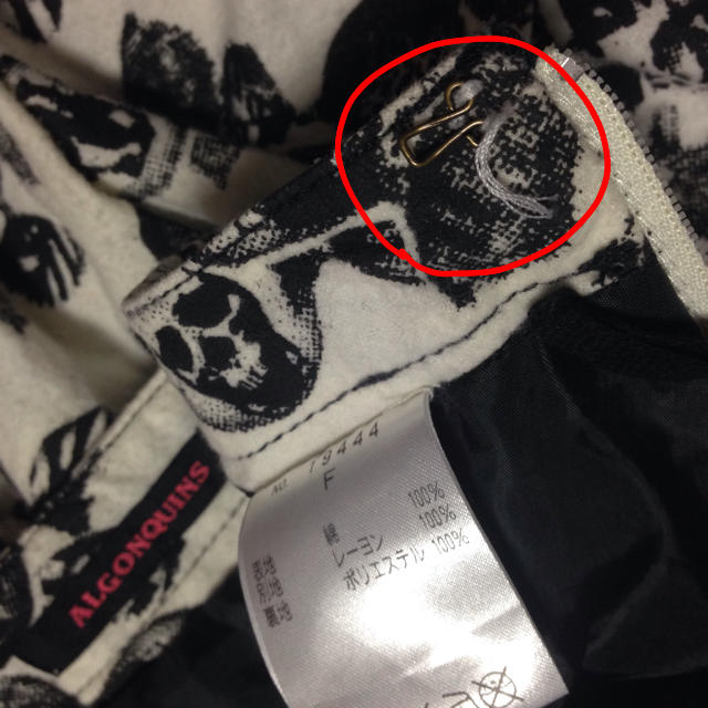 ALGONQUINS(アルゴンキン)の処分SALE アルゴンキン スカル柄スカート レディースのスカート(ミニスカート)の商品写真
