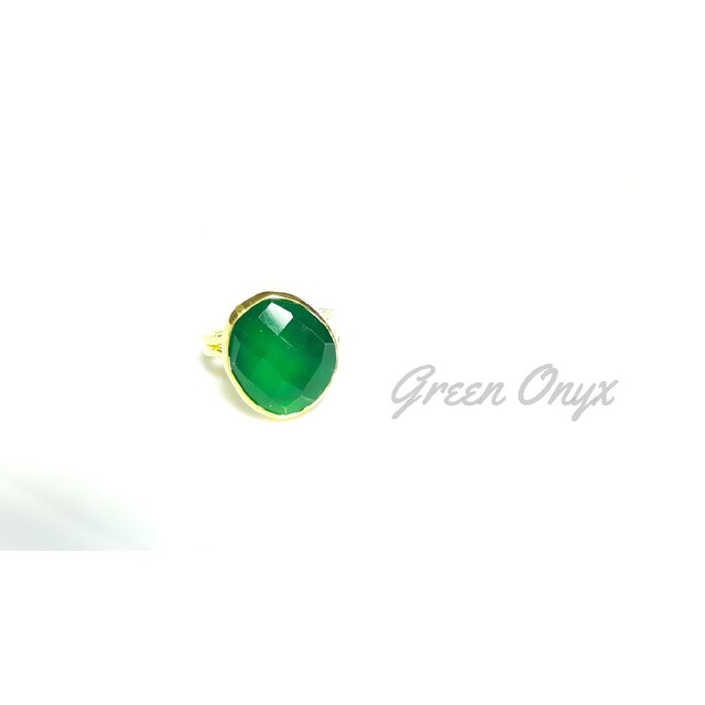 最新作☆『Green Onyx』の世界でひとつの天然石リング