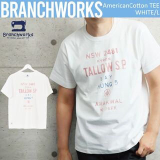 ブランチワークス(Branchworks)の日本製 Branchworks ロッシュ天竺 かすれプリント Tシャツ L(Tシャツ/カットソー(半袖/袖なし))
