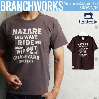 ブランチワークス(Branchworks)の日本製 Branchworks 綿100% クラックプリント Tシャツ M(Tシャツ/カットソー(半袖/袖なし))