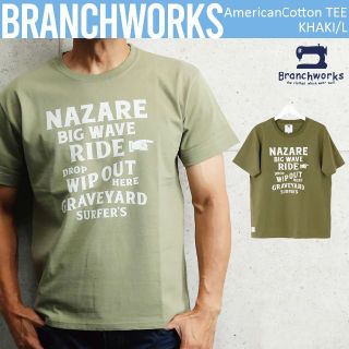 ブランチワークス(Branchworks)の日本製 Branchworks 綿100% クラックプリント Tシャツ L(Tシャツ/カットソー(半袖/袖なし))