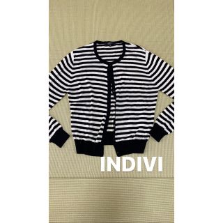 インディヴィ(INDIVI)のボーダーカーディガン　INDIVI(カーディガン)