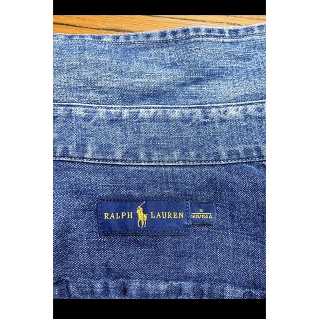 Ralph Lauren(ラルフローレン)のラルフローレン デニムシャツ ボタンダウン レディース Sサイズ  NO1098 レディースのトップス(シャツ/ブラウス(長袖/七分))の商品写真