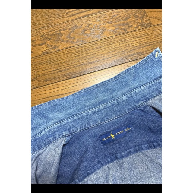 ラルフローレン デニムシャツ ボタンダウン レディース Sサイズ NO1098 7