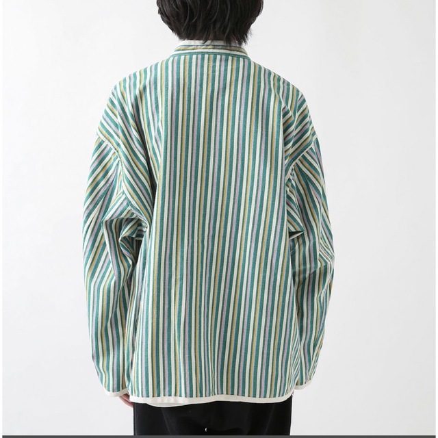 Sonny Label(サニーレーベル)のARMY TWILL Stripe Stand Collor Shirts メンズのジャケット/アウター(ノーカラージャケット)の商品写真