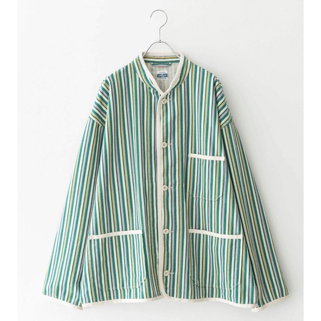 Sonny Label(サニーレーベル)のARMY TWILL Stripe Stand Collor Shirts メンズのジャケット/アウター(ノーカラージャケット)の商品写真