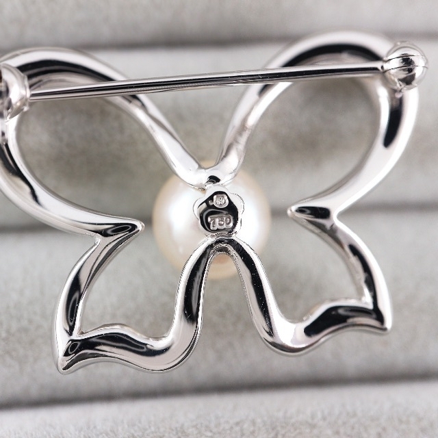 MIKIMOTO> 750(WG) パール ブローチ 8.1mm | lamegafm.cl
