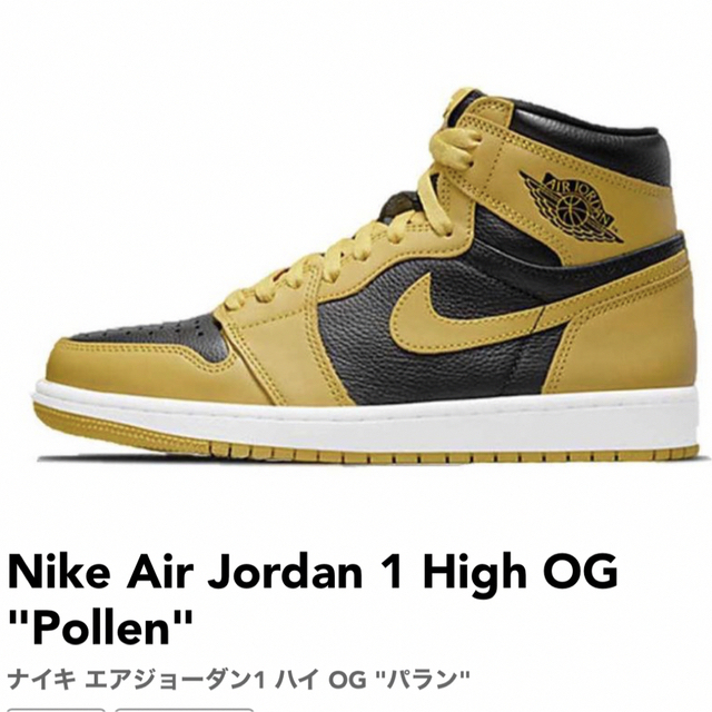 スニーカーNike Air Jordan 1 High OG "Pollen" 25.5