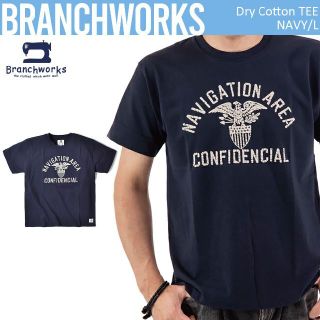 ブランチワークス(Branchworks)の日本製 Branchworks 綿100% フロッキープリント Tシャツ L(Tシャツ/カットソー(半袖/袖なし))