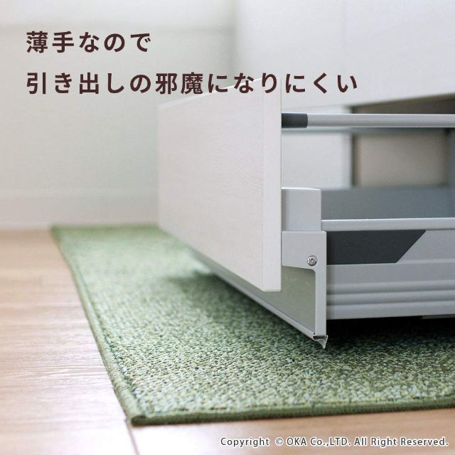 オカ PLYS base プリスベイス キッチンマット 約45×240cm ブラ インテリア/住まい/日用品のキッチン/食器(その他)の商品写真