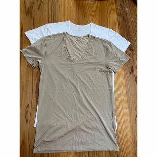 ユニクロ(UNIQLO)のUNIQLO  エアリズム　Vネック半袖　２枚(Tシャツ/カットソー(半袖/袖なし))