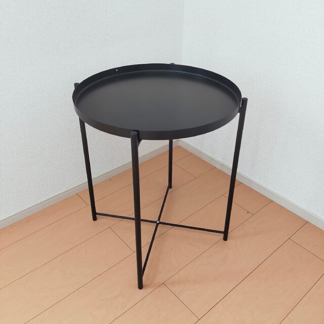 IKEA GLADOM グラドム トレイテーブル, ブラック, 45x53 cm インテリア/住まい/日用品の机/テーブル(コーヒーテーブル/サイドテーブル)の商品写真