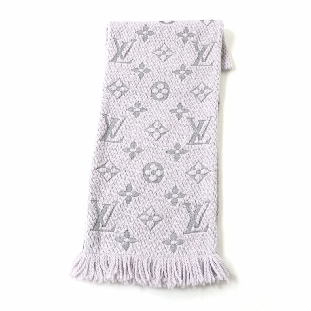 良品★正規品 LOUIS VUITTON ルイヴィトン M74742 エシャルプ ロゴマニア モノグラム シルク混 ニットマフラー グリペルル イタリア製