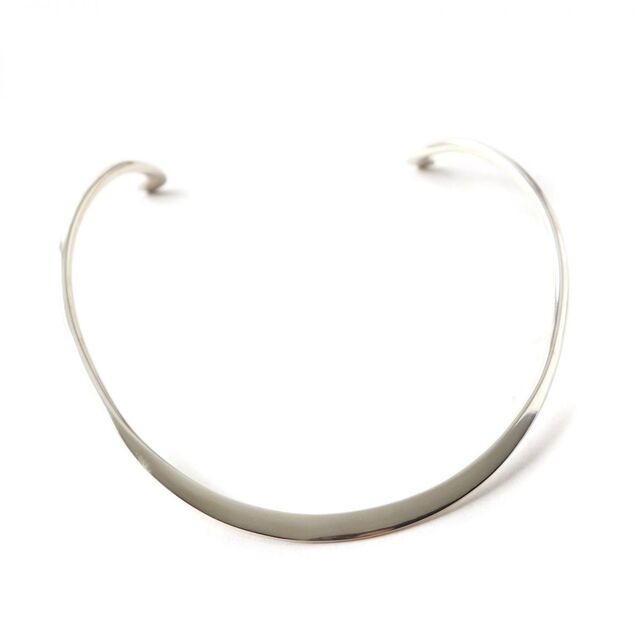 美品◎シンプル♪ GEORG JENSEN ジョージジェンセン 10B チョーカー ネックレス シルバー 925 レディース 箱付き