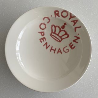 ロイヤルコペンハーゲン(ROYAL COPENHAGEN)の【美品】ロイヤルコペンハーゲン　ディーププレート　ピンク　ブルー(食器)