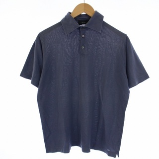 ザノーネ(ZANONE)のザノーネ ZANONE ポロシャツ 半袖 イタリア製 48 L 青(ポロシャツ)