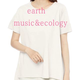 アースミュージックアンドエコロジー(earth music & ecology)のアース　後ろコットンレースドッキングプルオーバー サイズF(シャツ/ブラウス(半袖/袖なし))