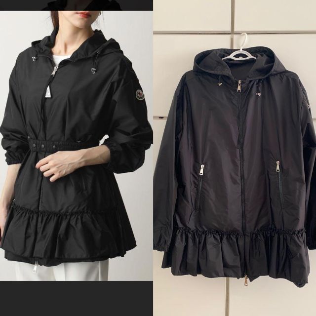 一部予約☆超激レア☆MONCLER×KEI NINOMIYA 花柄ナイロンジャケット 黒