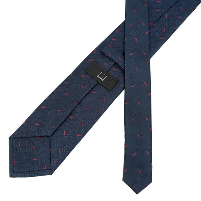 ダンヒル  ネクタイ シルク100％ ピンク ネイビー おしゃれ アパレル 小物 ビジネスマン 紳士 メンズ 男性 Dunhill necktie silk