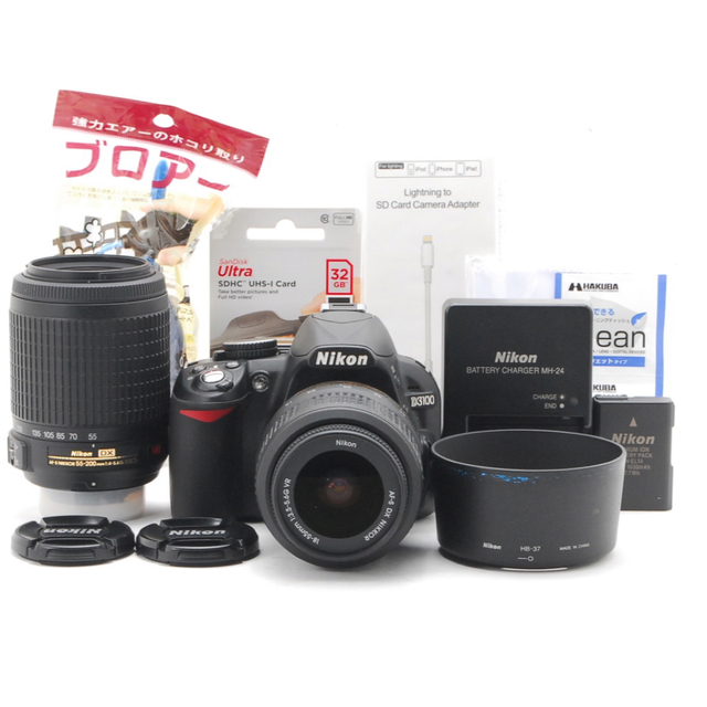 ショット極小、傷極小、ダブルレンズの大満足セット❤️Nikon D3100-