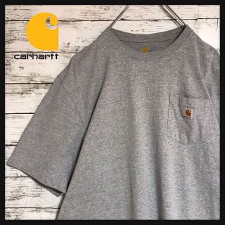 カーハート(carhartt)の【美品】カーハート　タグロゴ付きビッグシルエットＴシャツ　グレー　K40(Tシャツ/カットソー(半袖/袖なし))