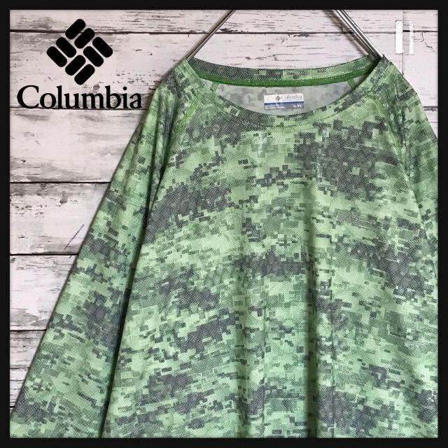 Columbia(コロンビア)の【ＰＦＧ】コロンビア　プリントロゴ入りロンＴ　総柄　美品　ゆるだぼ　K37 メンズのトップス(Tシャツ/カットソー(七分/長袖))の商品写真