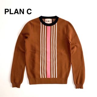 プランシー(Plan C)の☆未使用 プランシー PLAN C ストライプ ナイロン ニット イタリア製(ニット/セーター)