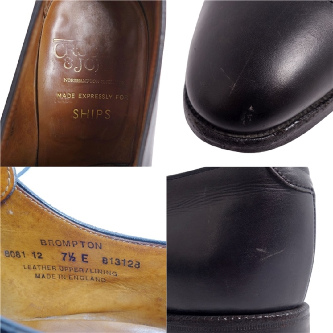 Crockett&Jones(クロケットアンドジョーンズ)のクロケット&ジョーンズ Crockett&Jones SHIPS別注 レザーシューズ BROMPTON ブロンプトン カーフレザー シューズ 靴 メンズ 7 1/2E(25.5～26cm)  ブラック メンズの靴/シューズ(ドレス/ビジネス)の商品写真