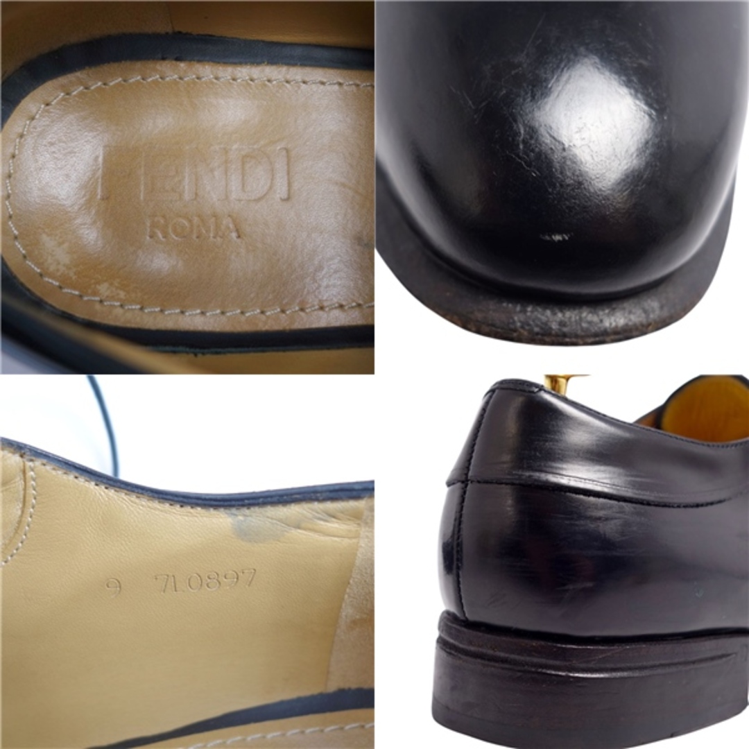 FENDI(フェンディ)のフェンディ FENDI レザーシューズ ビジネスシューズ オックスフォード カーフレザー シューズ 革靴 メンズ 9(28cm相当) ブラック メンズの靴/シューズ(ドレス/ビジネス)の商品写真