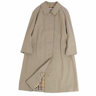 バーバリーブラックレーベル(BURBERRY BLACK LABEL)の美品 Vintage バーバリー Burberrys コート ステンカラーコート バルマカーンコート 裏チェック アウター レディース 7AR(S相当) カーキベージュ(その他)