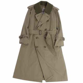 バーバリーブラックレーベル(BURBERRY BLACK LABEL)の美品 Vintage バーバリー Burberrys コート 2枚襟 トレンチコート 裏チェック ライナー付き アウター メンズ 36SHORT(S相当) カーキ(トレンチコート)