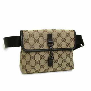 グッチ(Gucci)のGUCCI ウエストバッグ ウエストポーチ ボディバッグ GGキャンバス レザー(ボディバッグ/ウエストポーチ)