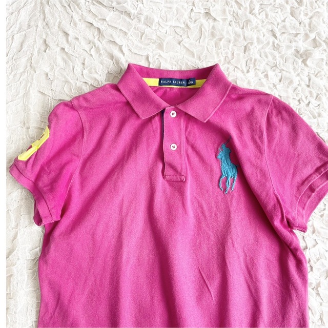 Ralph Lauren(ラルフローレン)の【大きいサイズ 】ラルフローレン ビッグポニー ロゴ刺繍  半袖  ポロシャツ レディースのトップス(ポロシャツ)の商品写真