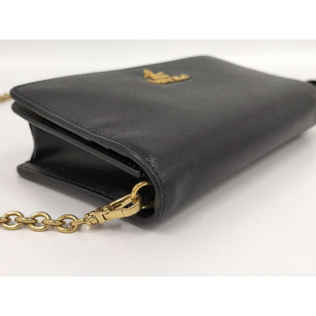 PRADA - PRADA サフィアーノ チェーンウォレット 長財布 レザー PRADA - PRADA サフィアーノ チェーンウォレット 長財布 レザー