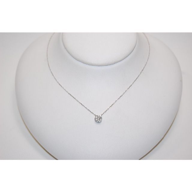 4℃ ヨンドシー K18WG ホワイトゴールド ダイヤモンド ネックレス