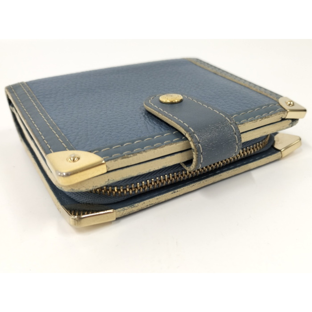 LOUIS VUITTON(ルイヴィトン)のLOUIS VUITTON コンパクトジップ 二つ折り財布 スハリ ブルー レディースのファッション小物(財布)の商品写真