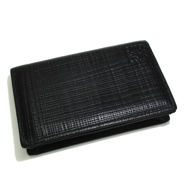 LOEWE 名刺入れ カードケース LINEN BLACK レザー ブラックレザーLINENサイズ