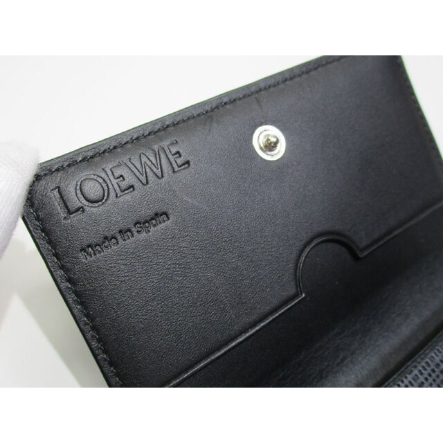 LOEWE(ロエベ)のLOEWE 名刺入れ カードケース LINEN BLACK レザー ブラック レディースのファッション小物(名刺入れ/定期入れ)の商品写真