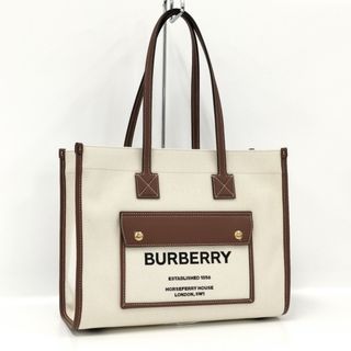 バーバリー(BURBERRY)のBURBERRY ミディアム フレヤトート トートバッグ コットン キャンバス(トートバッグ)