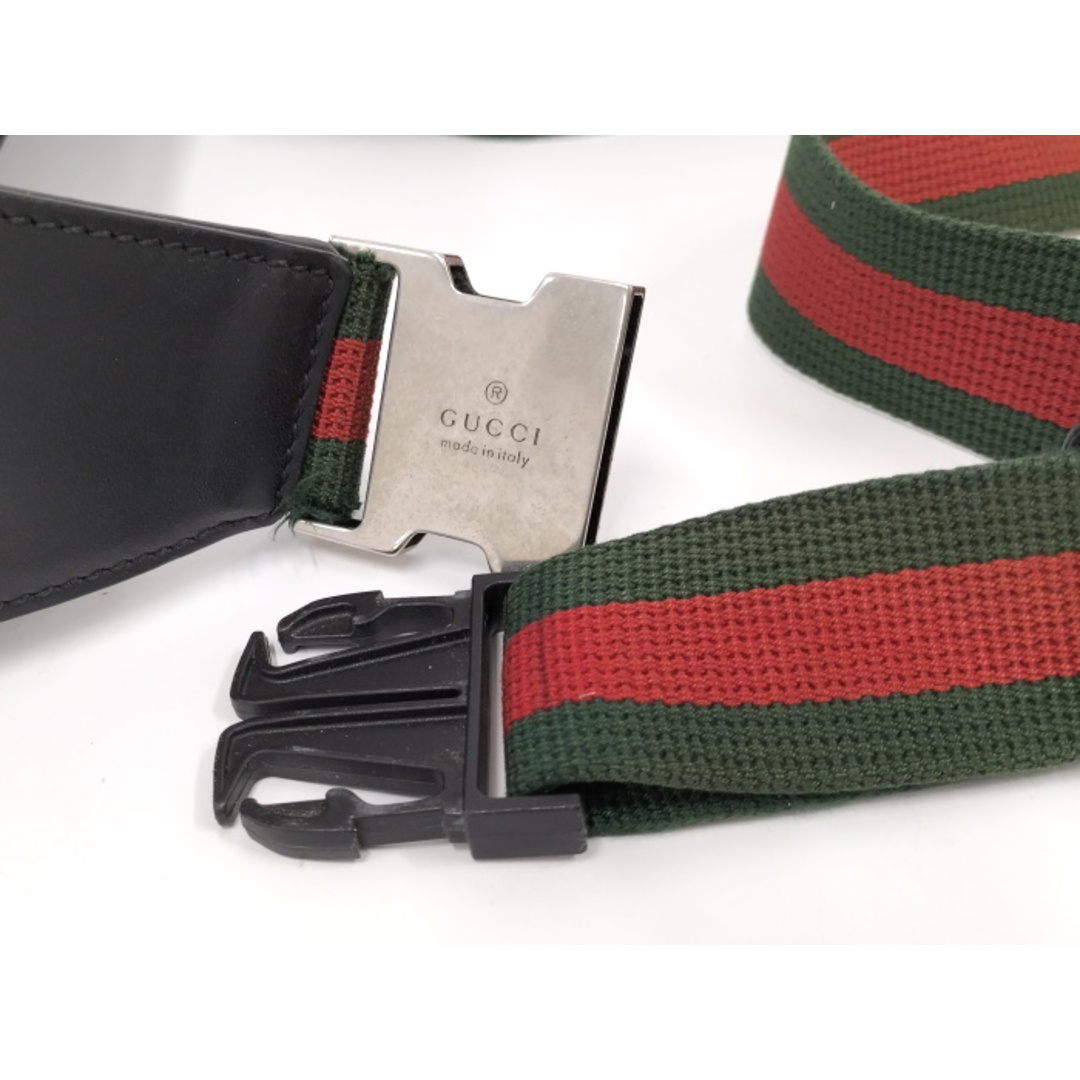 Gucci(グッチ)のGUCCI ウェビングライ ン ボディバッグ シェリーライン キャンバス メンズのバッグ(ボディーバッグ)の商品写真