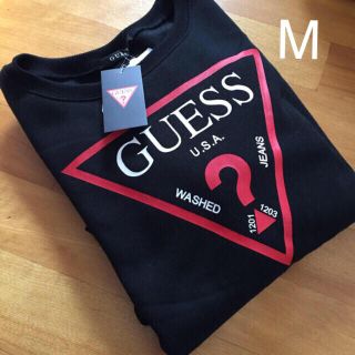 ゲス(GUESS)の新品 GUESS ゲス  スウェット トレーナー 黒 レディースM(トレーナー/スウェット)