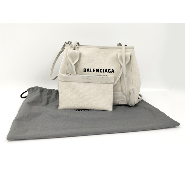 BALENCIAGA ネイビー カバス XS 2WAY トートバッグ ポーチ付き