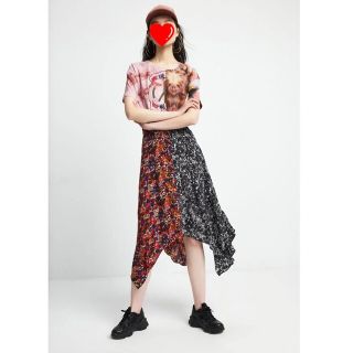 デシグアル(DESIGUAL)の新品　未使用　アシンメトリーロングワンピース　デシグアル(ロングワンピース/マキシワンピース)