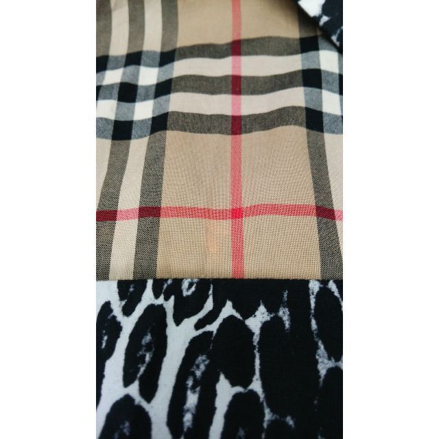 Burberry バーバリー チェック&レオパードプリント シャツ Burberry バーバリー チェック&レオパードプリント シャツ