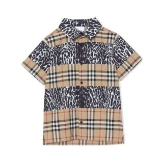 バーバリー(BURBERRY)のBurberry バーバリー チェック＆レオパードプリント シャツ(シャツ/ブラウス(半袖/袖なし))