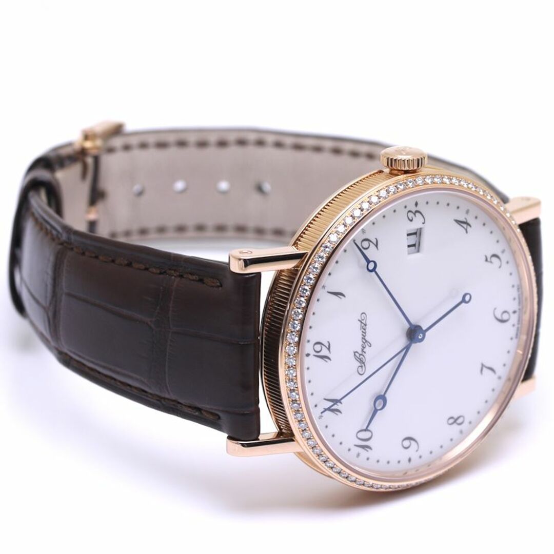 Breguet(ブレゲ)のブレゲ Breguet クラシック シリシオン ベゼルダイヤモンド 5178BR/29/9V6/D000 750PG【磨き済/'15年購入】 K18PG ピンクゴールド × アリゲーター  メンズ / 38900【中古】【腕時計】 メンズの時計(腕時計(アナログ))の商品写真