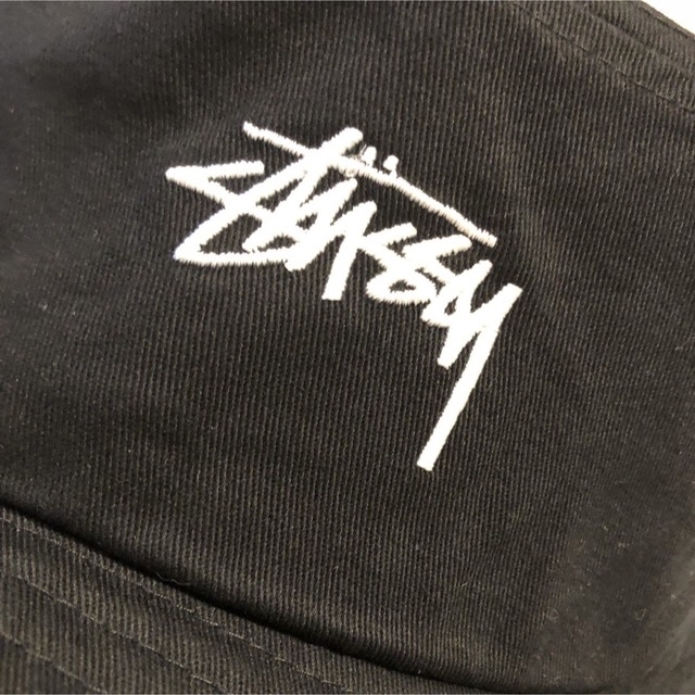 STUSSY(ステューシー)の人気★STUSSY ステューシー ロゴ バケットハット バケハ ブラック 黒 レディースの帽子(ハット)の商品写真